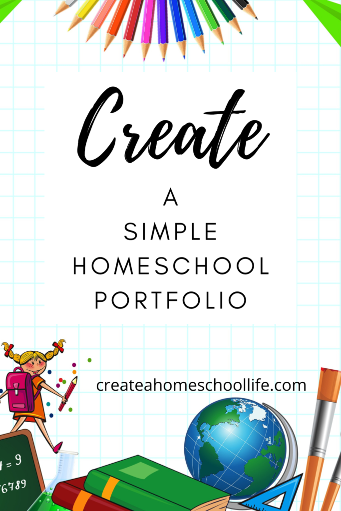 create a simple homeschool portfolio