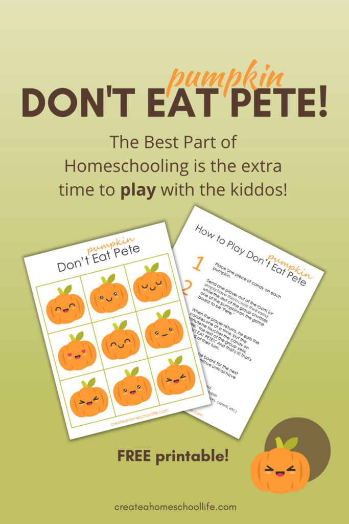 dont eat pete pumpkin printable. the best part of homeschooling is the extra time to play with the kiddos! free printable