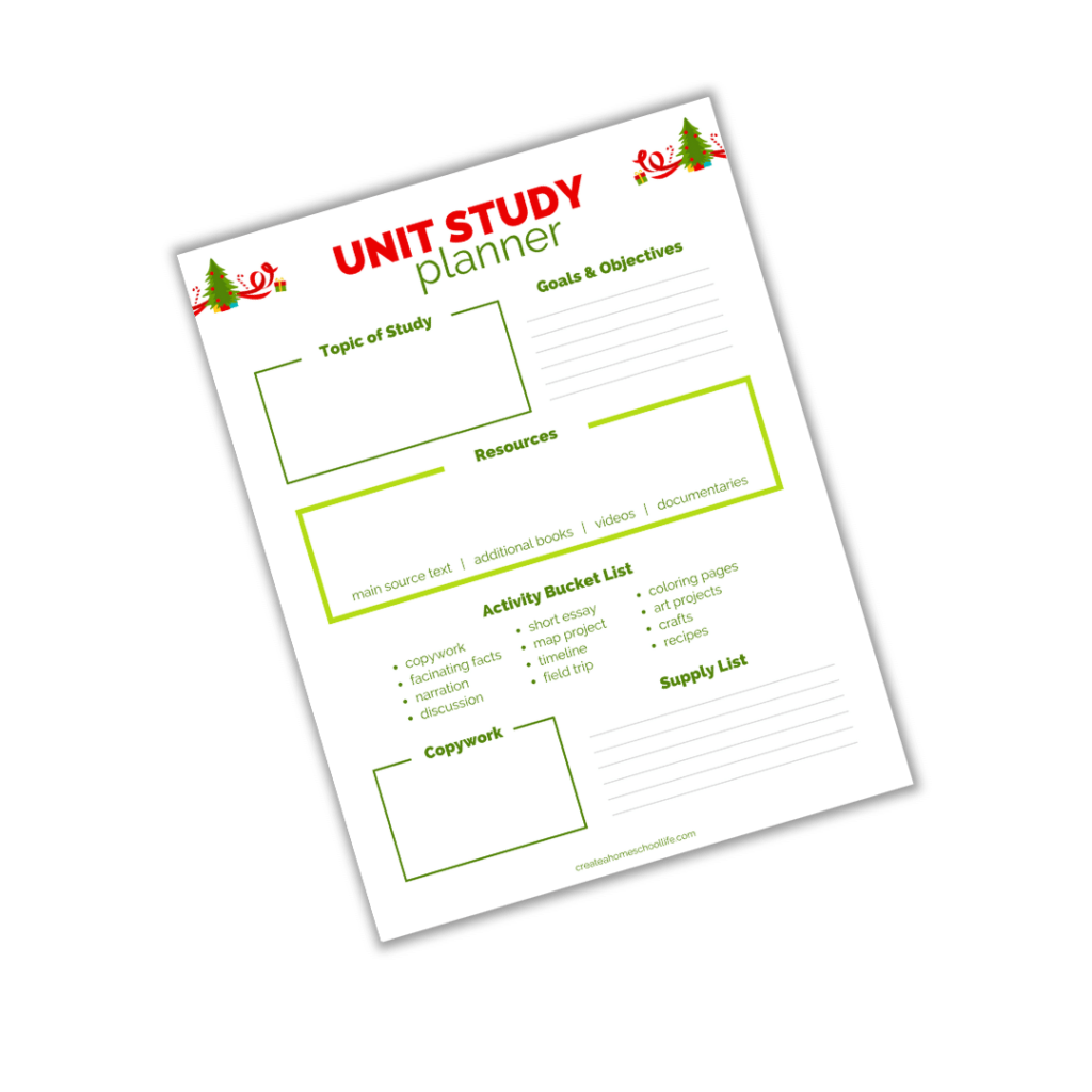 unit study template