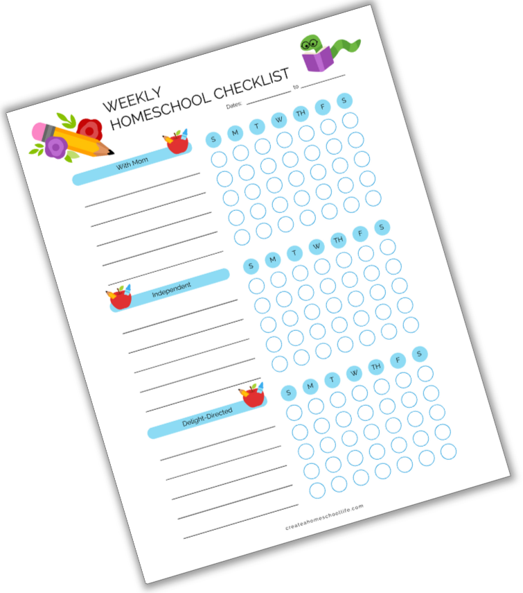 example picture of homeschool checklist