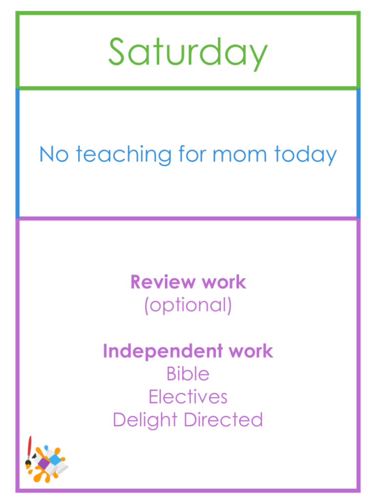 example of saturday teaching loop schedule